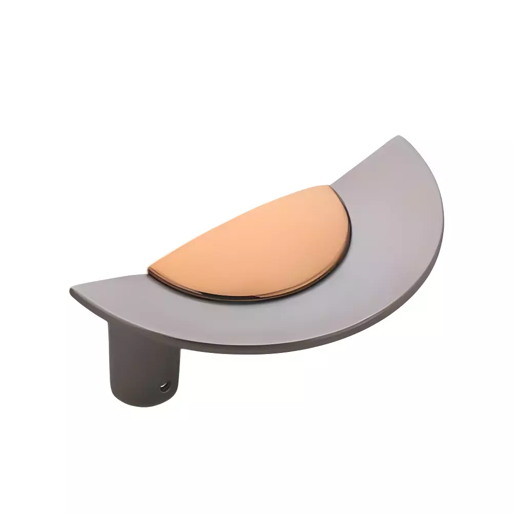 Altitude Glass Door Handle Size 4 inch (101.6 mm) in Metal Body Grey/PVD RG Finish for Residential & Commercial Space, 5025
