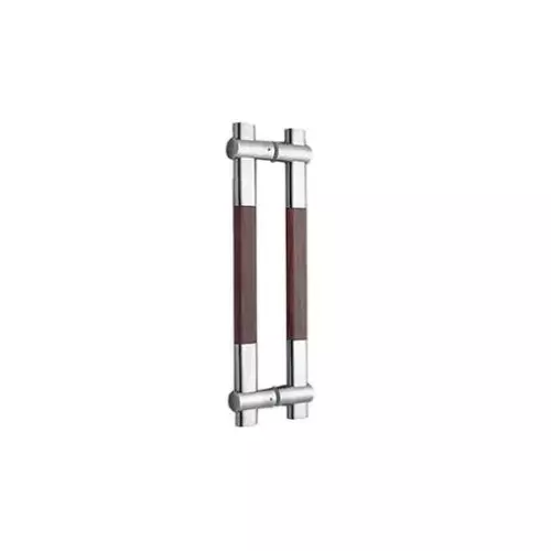 DORIO S Steel Glass Door Handle Wood & SS Matt Finish, DC-202