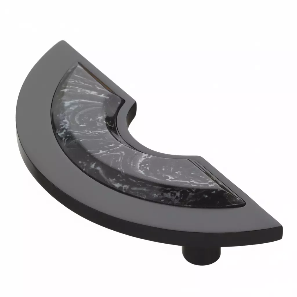 Altitude Glass Door Handle 96 mm Size Metal Body Black/S.Black Finish for Residential & Commercial Space, 1205