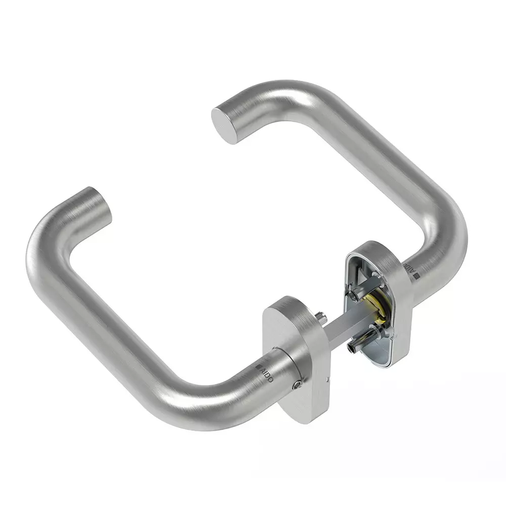 AIDO XL-C 2000 D4 Stainless Steel SSS Finish Hollow Lever Handle With Oval Roses And Escutcheons