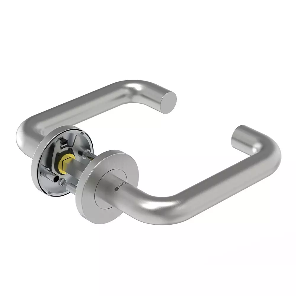 AIDO XL-C 2001 D1 Stainless Steel SSS Finish Hollow Lever Handle With Round Roses And Escutcheons