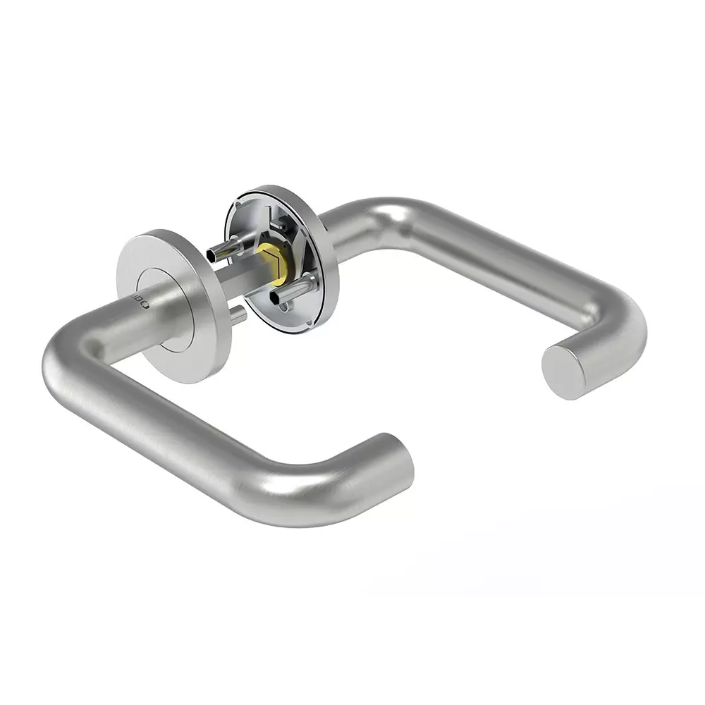 AIDO XL-C 2001 D1 Stainless Steel SSS Finish Hollow Lever Handle With Round Roses And Escutcheons