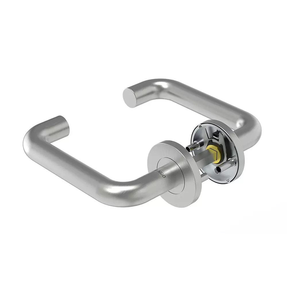 AIDO XL-C 2001 D1 Stainless Steel SSS Finish Hollow Lever Handle With Round Roses And Escutcheons