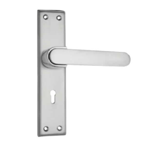 Tasa Mortise Handle White Metal Stainless Steel Finish, Q-48