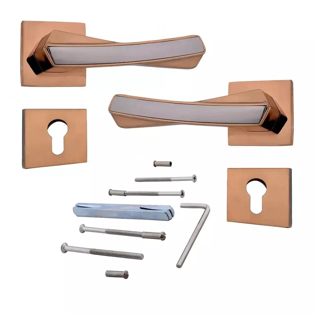 Magmus Mortise Handle Set Brass PVD Rose Gold / Black Finish (SJ - 373), 300501373.5171