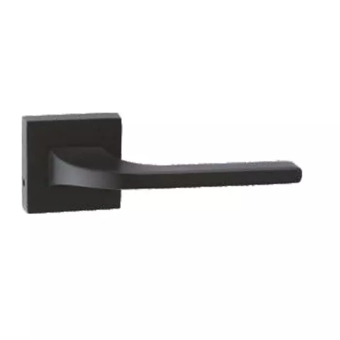 Europa Mortise Handle Rose Zinc Matte Black Finish, MHZR692MB