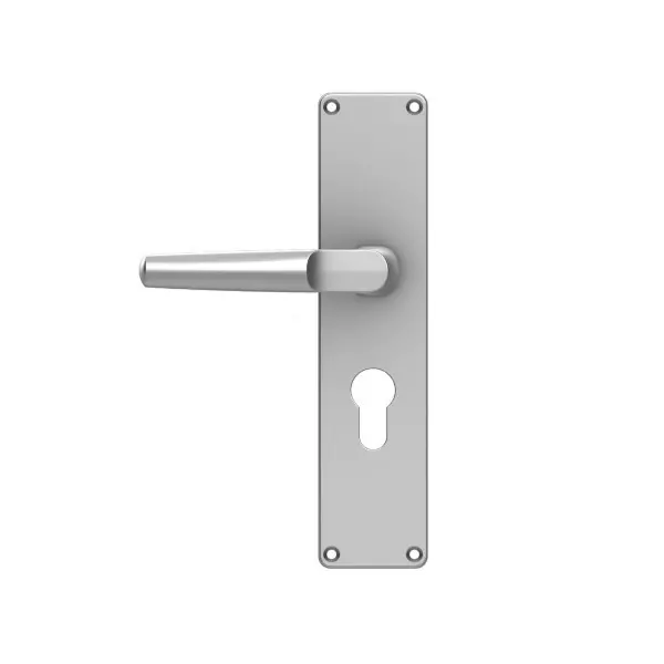 Godrej Door Handle Set 1CK EM 01 Satin Steel 200 mm, 7750