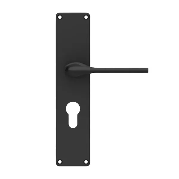 Godrej Door Handle Set 2C EM 02 Matte Black 200 mm, 7699