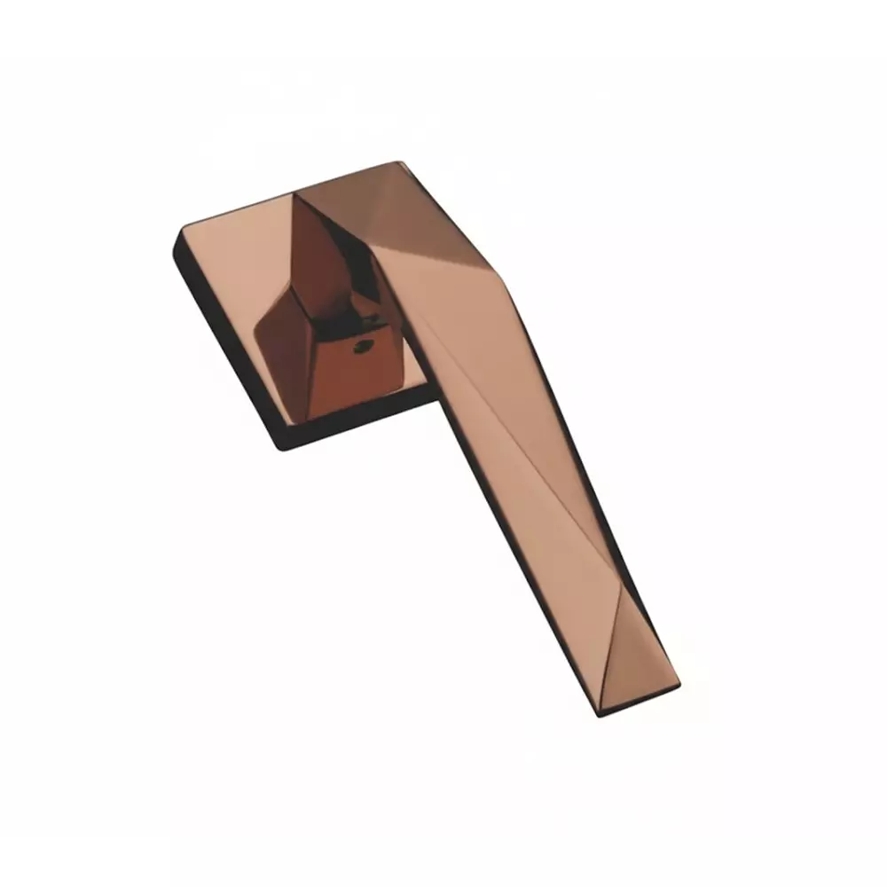 Harrison Right Hand Side Door Handle White Metal 250 mm Plate Size RG PVD Finish, 10230