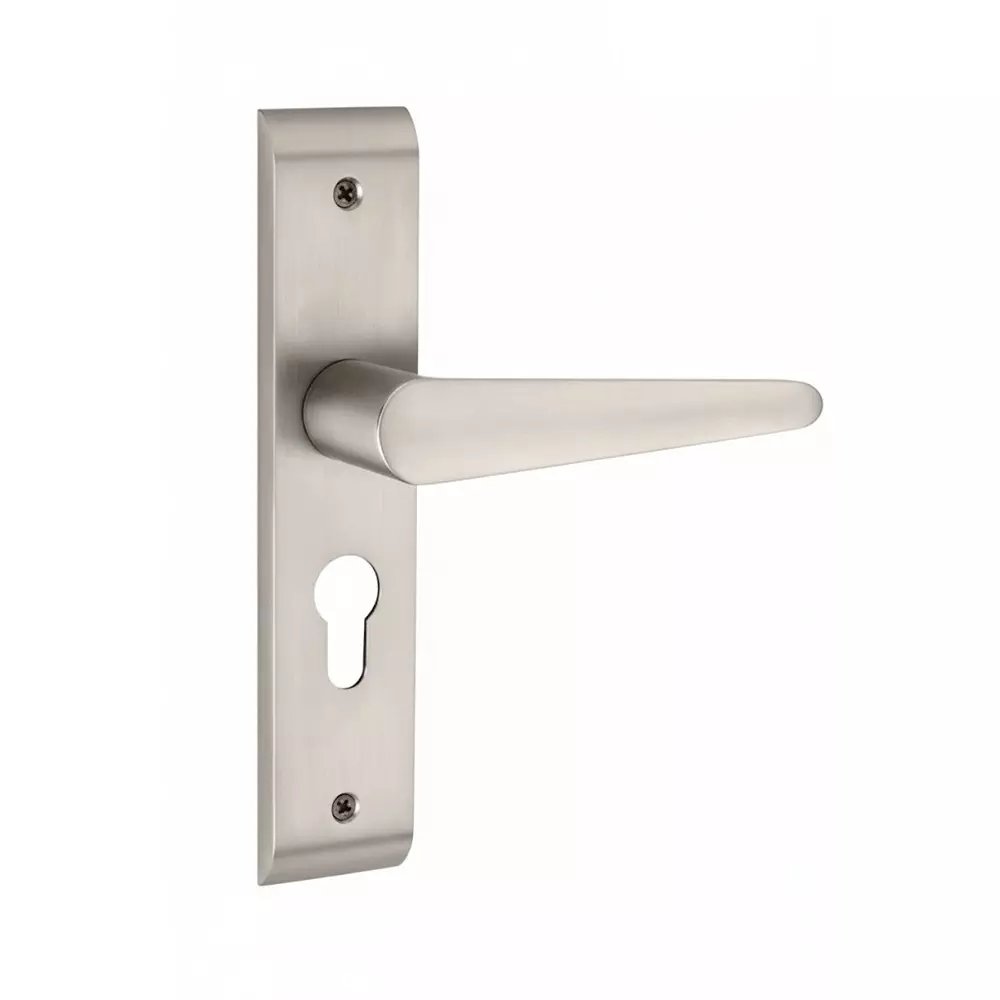 Harrison Right Hand Side Door Handle White Metal 200 mm Plate Size CP Matt Finish, 10960