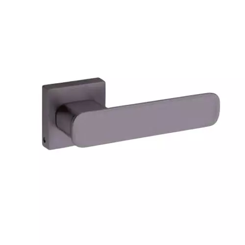 Jainson Locks Saga Loaf Rose Door Handle Set Coin 60 mm Cylinder Size Grey Satin Finish, 538