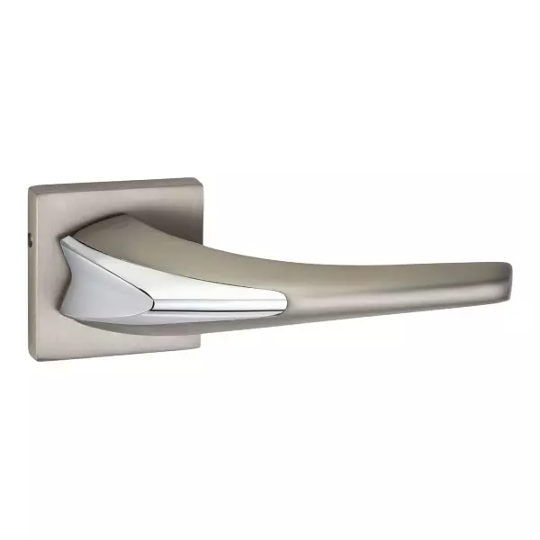 Jainson Locks Saga Bone Rose Door Handle Set Coin Matt Satin + CP Finish 60 mm, 619