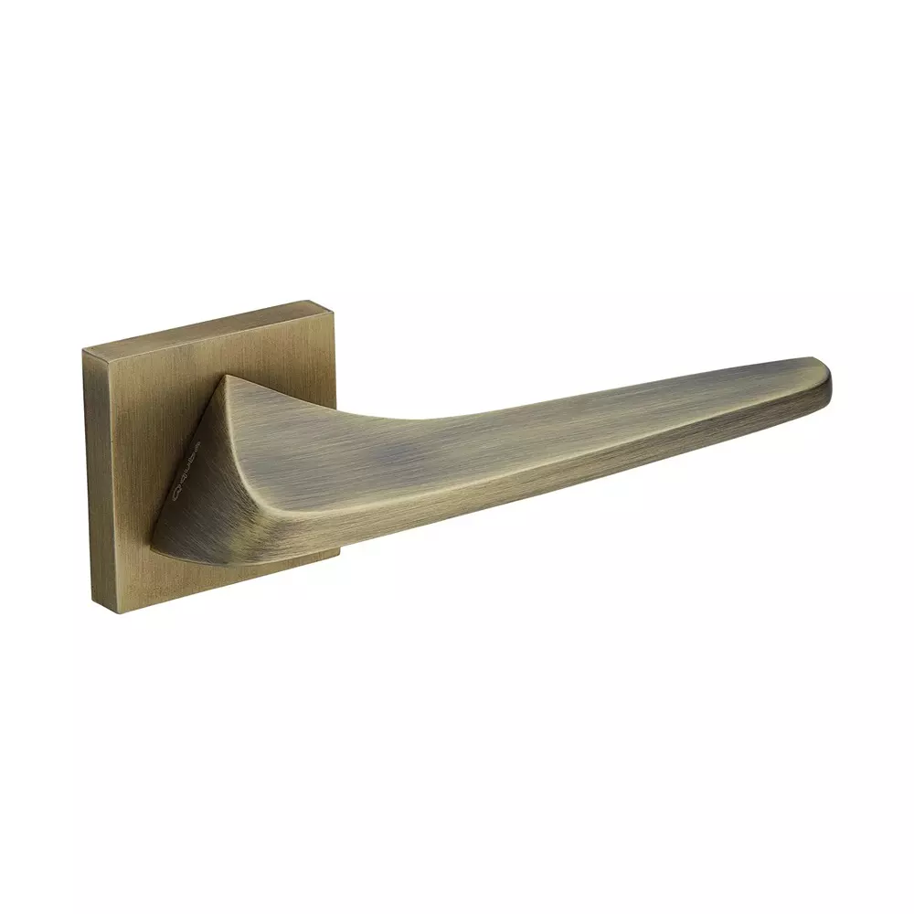 Quba Iconic Door Handle Brass ABM Finish, QX 2033