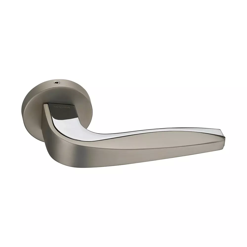 Quba Vogue Door Handle Zinc Alloy SSM/CP Finish, QP 3031