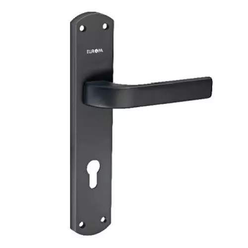 Europa Mortise Plate Handle Zinc 9 inch (228 mm) Matte Black Finish, GMHZNG41