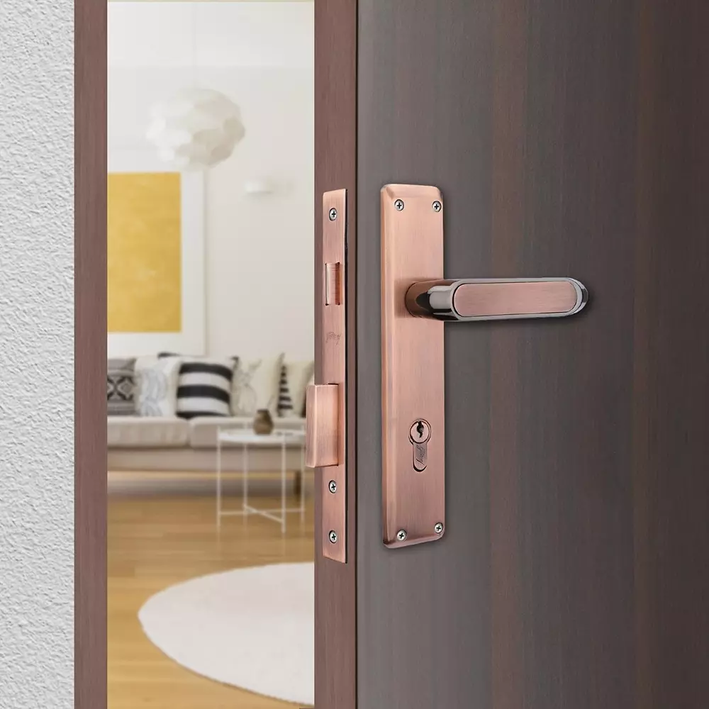 Godrej Door Handle Set 1CK NEH 21 Black Antique Copper, 3555