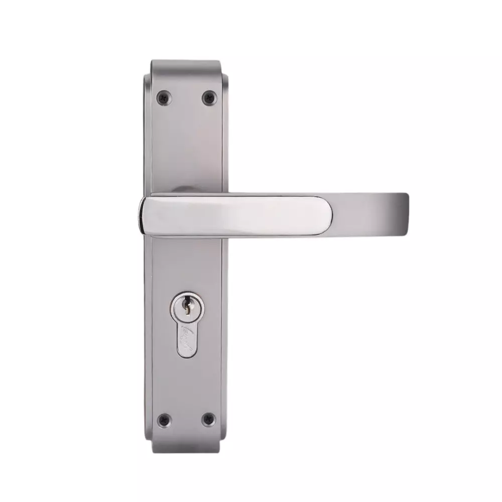 Godrej Door Handle Set 2C Gloria Matte Black Nickel 240 mm, 3720