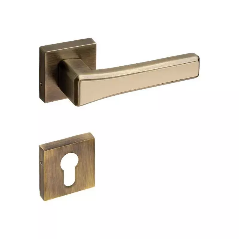 OZONE Astro Series Alpha Mortise Handle Zinc Alloy 45x85mm Lock Body 200 mm Size Antique Brass, OZH-AST-ALP 8” ANTIQUE BRASS