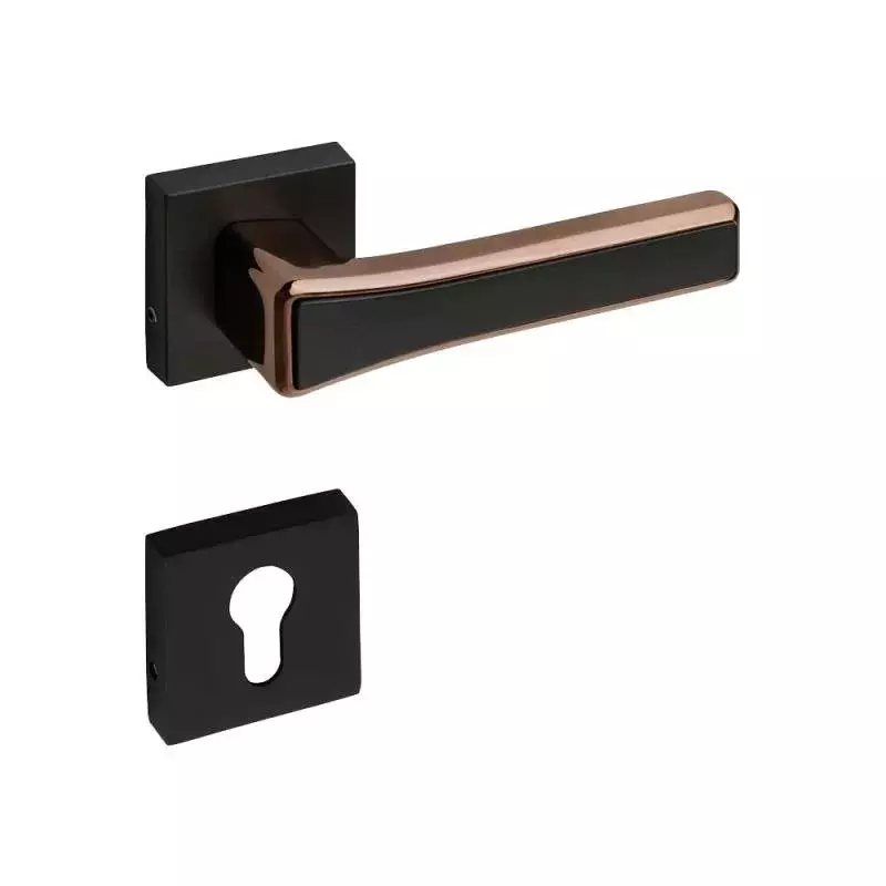 OZONE Astro Series Alpha Mortise Handle Zinc Alloy 45x85mm Lock Body Grey Rose Gold, OZH-AST-ALP RS GREY ROSE GOLD
