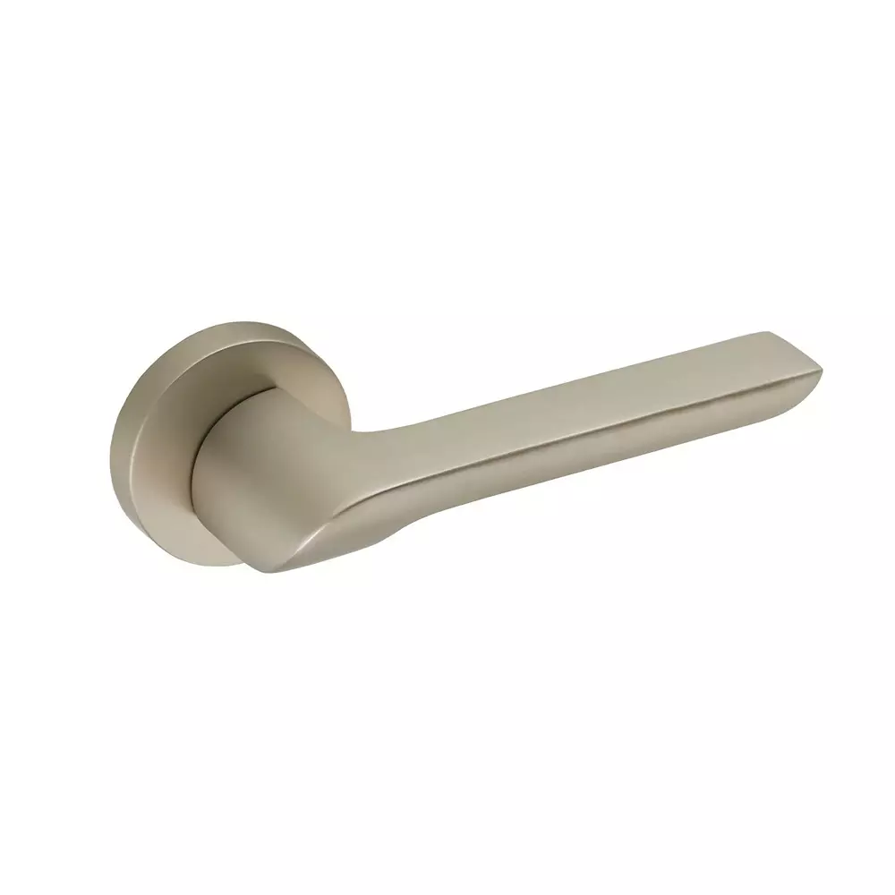 Quba Iconic Door Handle Brass SSM Finish, QP 3017
