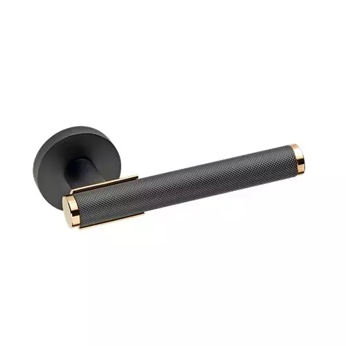 Quba Iconic Door Handle Brass JBM/RGPVD Finish, QX 2036