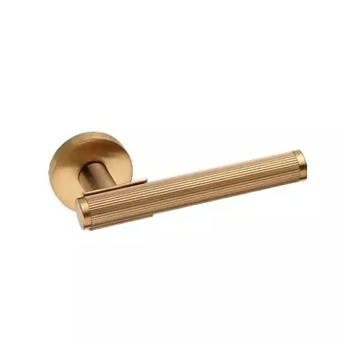 Quba Iconic Door Handle Brass RGMPVD Finish, QX 2037