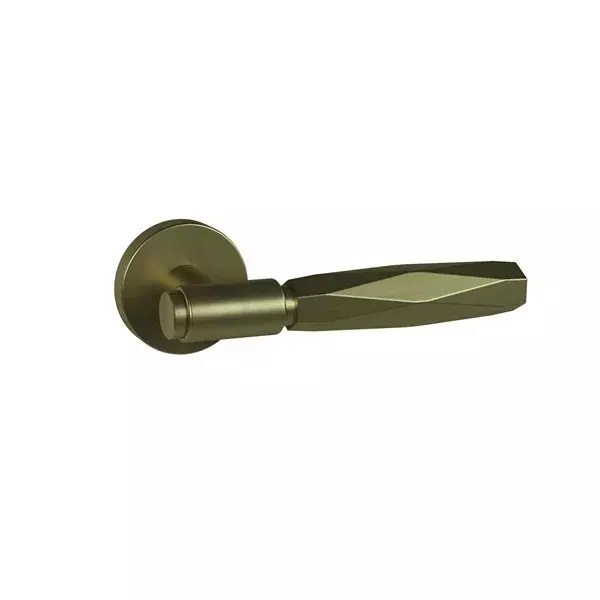 Quba Iconic Door Handle Brass ABM Finish, QX 2038