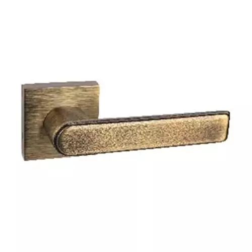 Europa Mortise Handle Rose Zinc 9 inch (228 mm) Antique Brass Finish, M516961R676AB