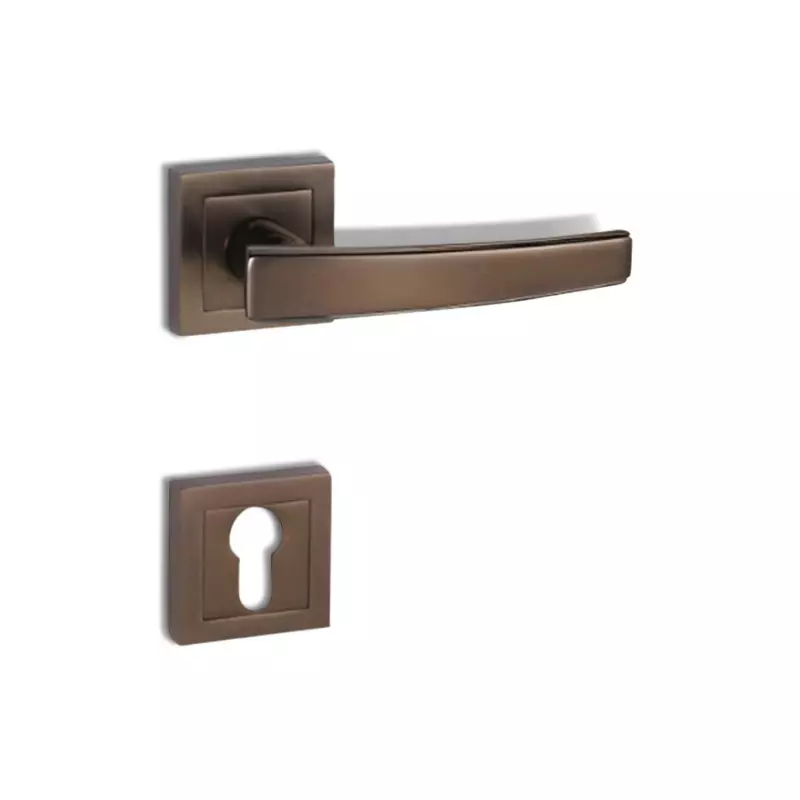 Godrej Door Handle Set 2C NEH 06 Matte Black Nickel, 3735