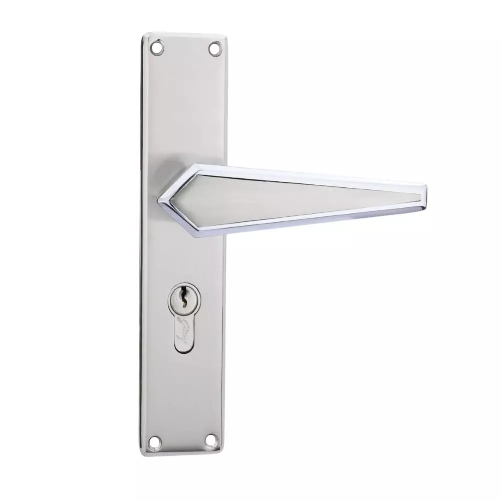 Godrej Door Handle Set 1CK NEH 22 Satin Steel 240 mm, 3573