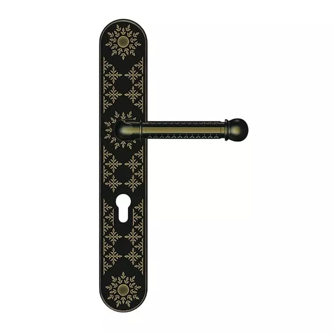 Godrej Plate Handle Arsa Kalasam Smart Ethnic Theme Antique Brass Finish 355 mm, 6111