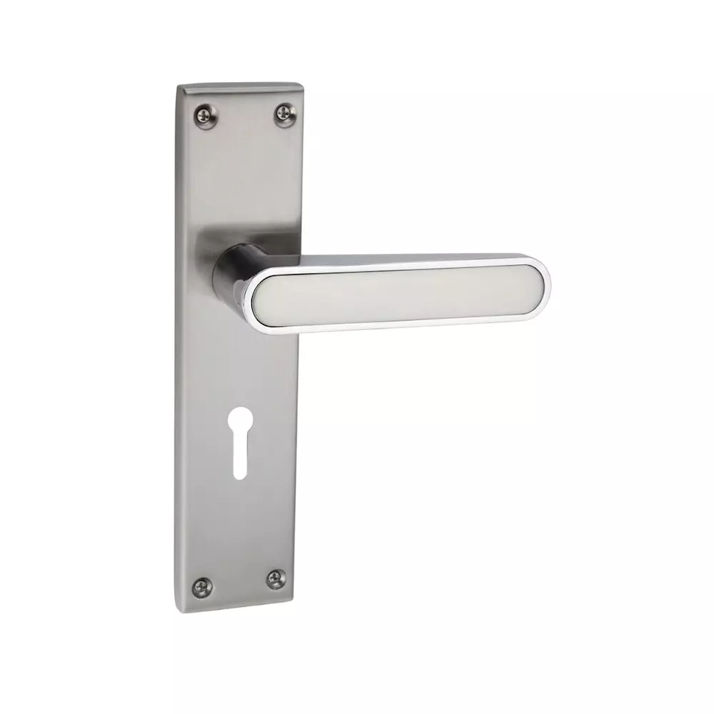 Harrison ROLLS ROYCE Right Hand Side Door Handle White Metal 65 mm Plate Size S/C Finish, 93500