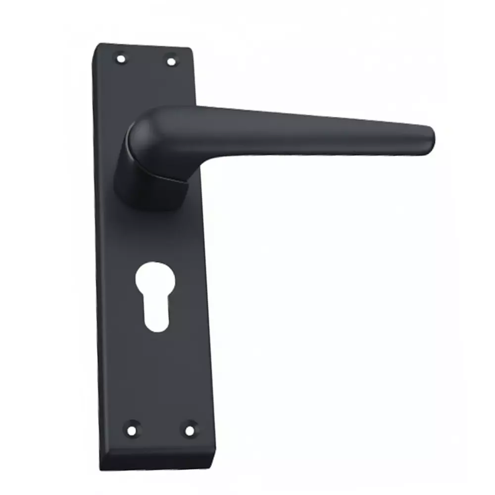 Harrison PHANTOM Right Hand Side Door Handle White Metal 200 mm Plate Size Black Finish, 97700