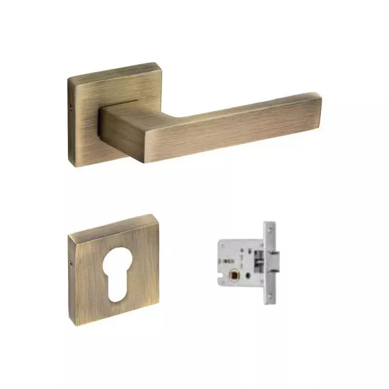 OZONE Aries Series HORIZON 45x85 mm Mortise Handle for Bathroom High-Quality Zinc Alloy Antique Brass Finish, OZH-ARI-HOR BT RS ANTIQUE BRASS