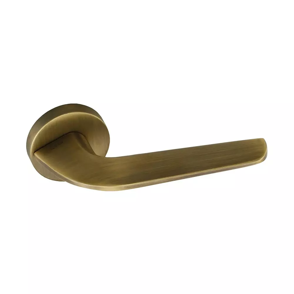 Quba Iconic Door Handle Brass ABM Finish, QP 3012