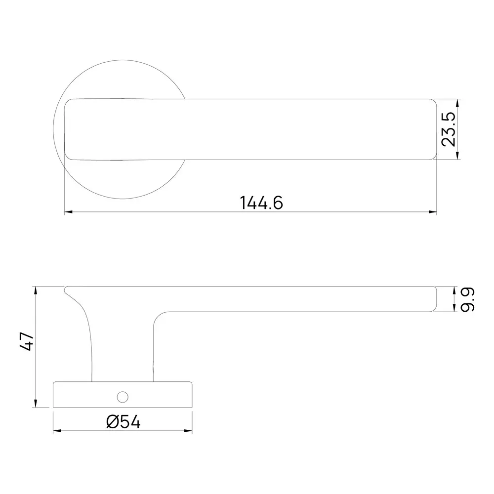 Quba Platini Door Handle Zinc Alloy SSM Finish, Q 5003