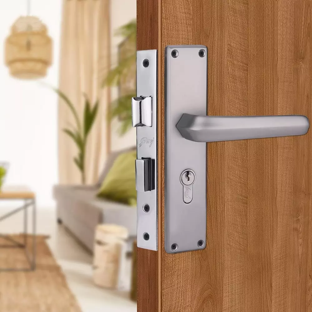 Godrej Baby Latch with Door Handle Set NEH 20 Matte Black Nickel, 3325