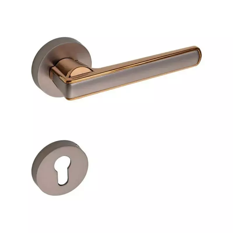 OZONE Astro Series POLARIS Mortise Handle 45x85 mm High-Quality Zinc Alloy Grey Rose Gold Finish 200 mm Length, OZH-AST-POL 8” GREY ROSE GOLD