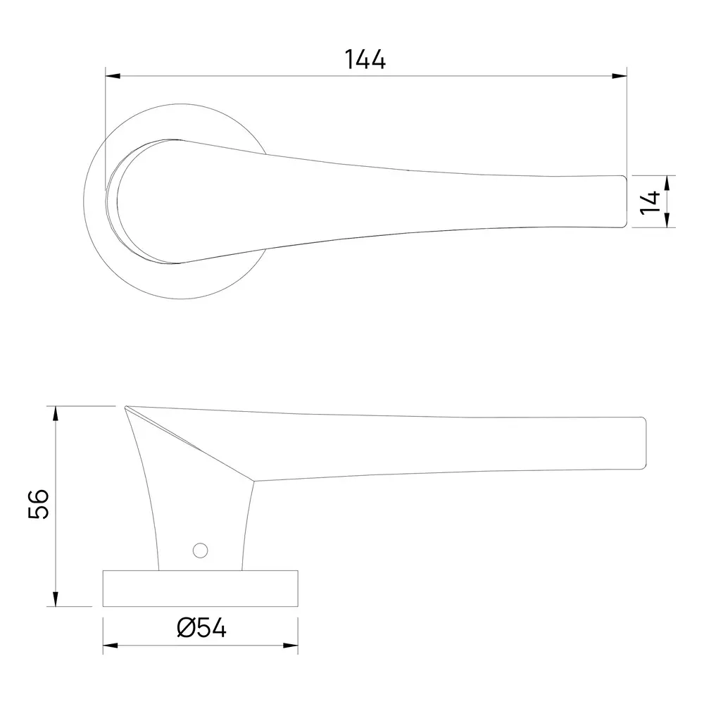 Quba Vogue Door Handle Zinc Alloy ABM Finish, QP 3026