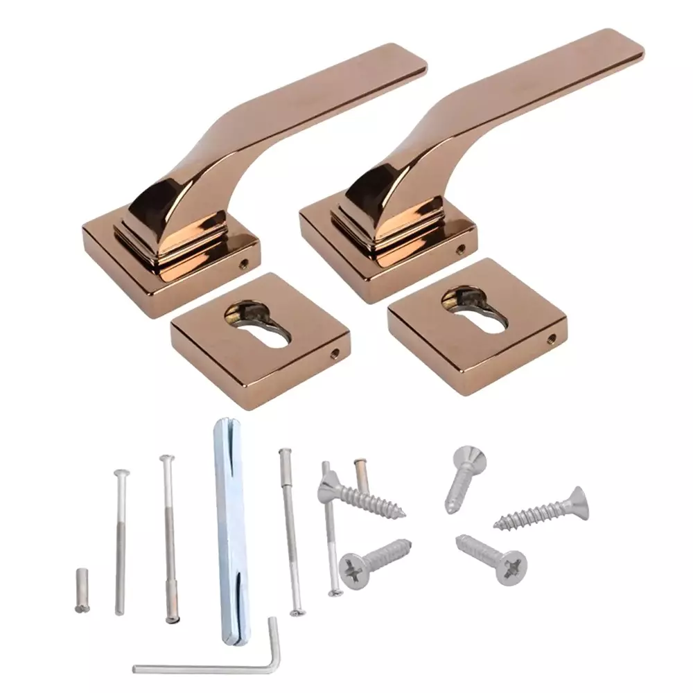 Magmus Mortise Handle Set Brass Rose Gold Finish (SJ - 371), 300501371.32