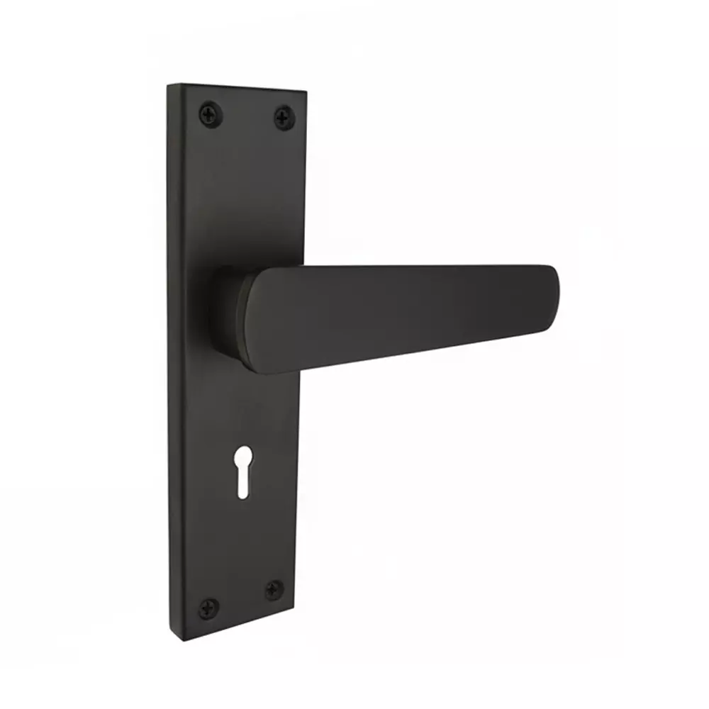 Harrison B-777 Series Mortise Lock Handle Aluminium Black Finish with 3 Keys, 23510