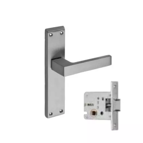 OZONE Aries Series HORIZON 45x85 mm Mortise Handle for Bathroom High-Quality Zinc Alloy Satin Nickel Finish, OZH-ARI-HOR BT SN