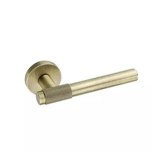 Quba Iconic Door Handle Brass ABM Finish, QX 2035