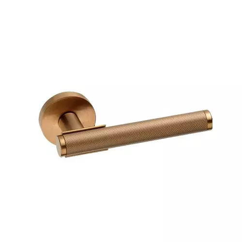 Quba Iconic Door Handle Brass RGMPVD Finish, QX 2036