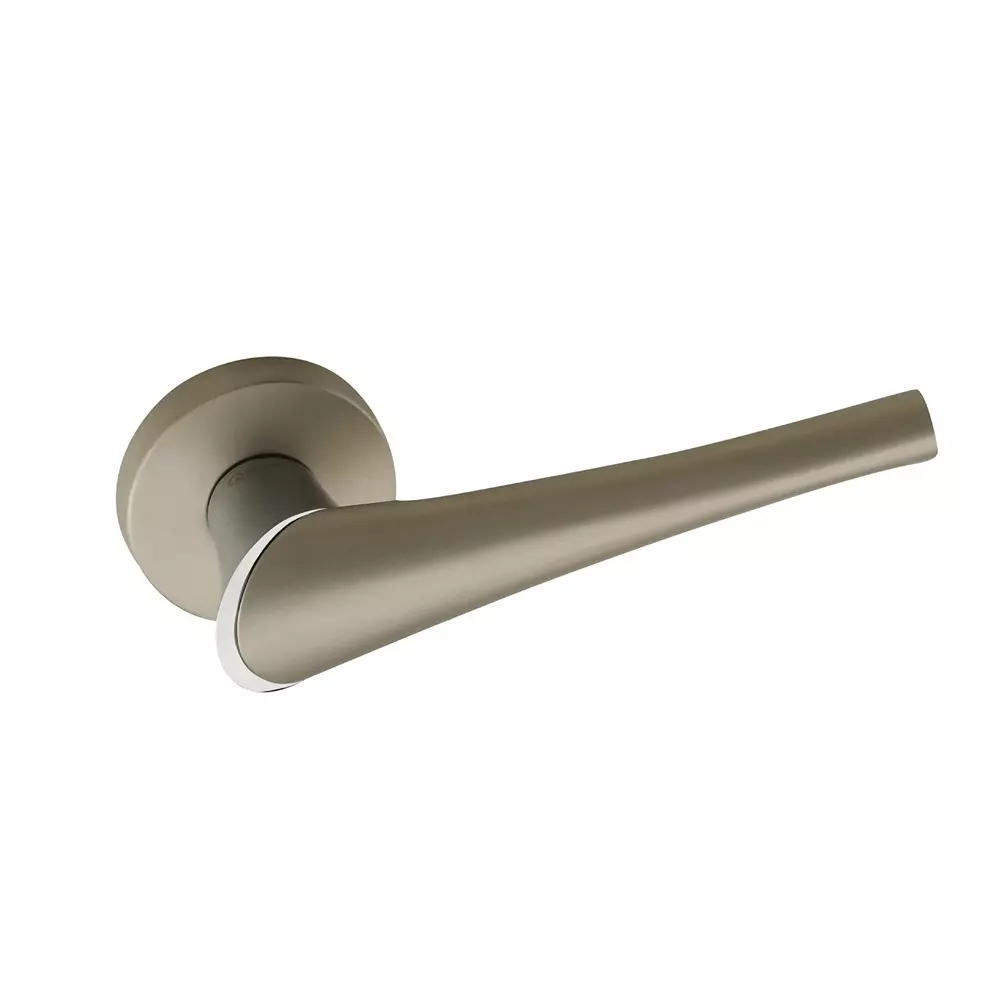 Quba Vogue Door Handle Zinc Alloy SSM/CP Finish, QP 3026