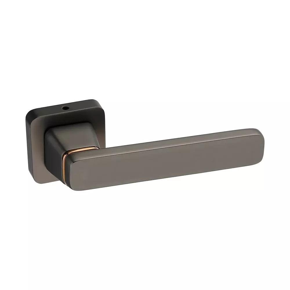 Quba Vogue Door Handle Zinc Alloy RGPVD/BMPVD Finish, QP 3030
