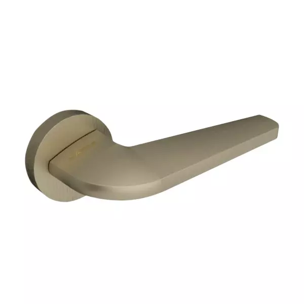 Hafele Left or Right Lever Door Handle Brass On Square Rose With Euro Profile Cylinder Escutcheon Antique Brass Finish, 900.99.366