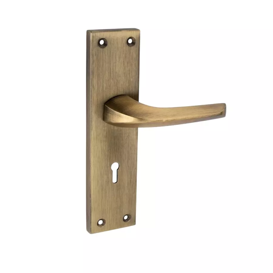 Harrison B-555 Mortise Lock Handle CY Lock Type Antique Color Stainless Steel Plate Material 8 Inch (200 mm) Plate Size for Doors & Gates Use, 26708
