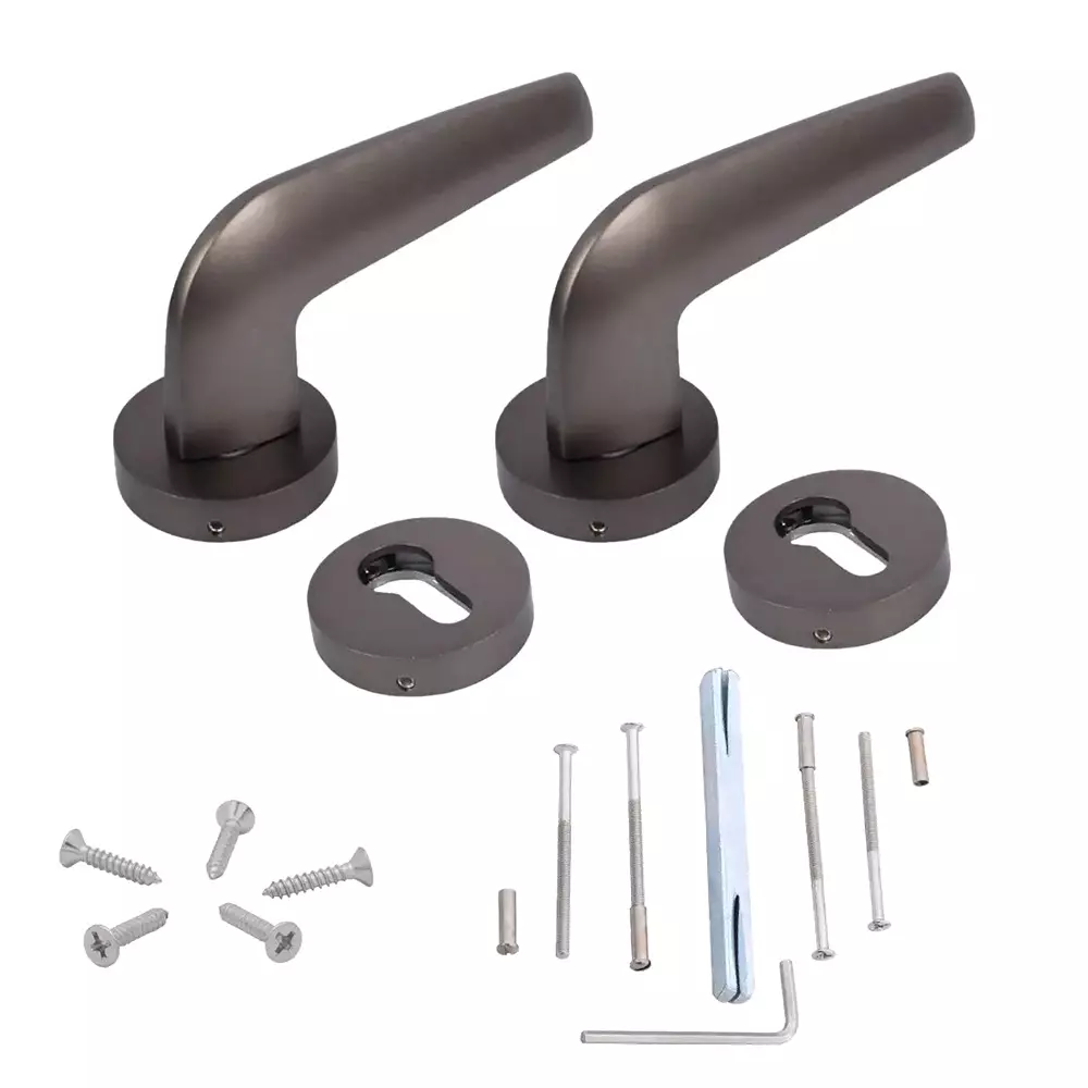 Magmus Mortise Handle Set Brass Black Satin Finish (SJ - 494), 300501494.08