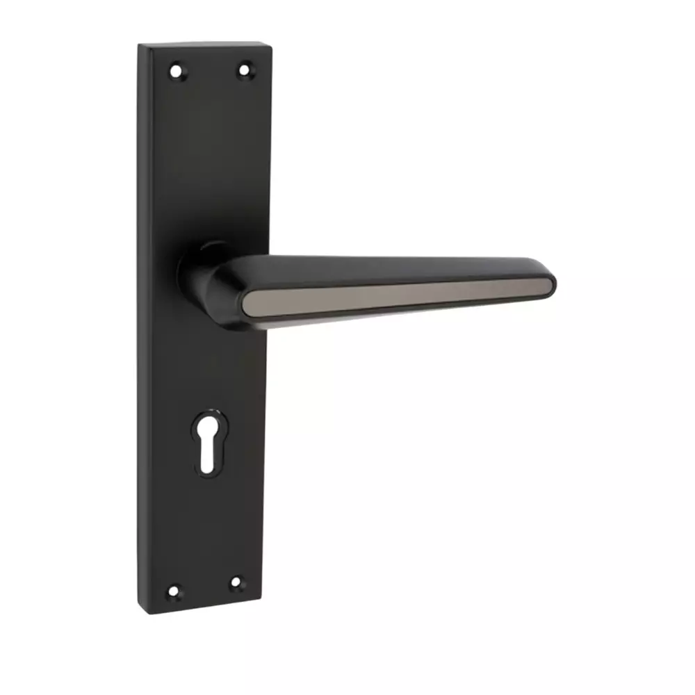 Harrison S-100 Right Hand Side Door Handle Zamak 3 200 mm Plate Size Black Finish, 30007